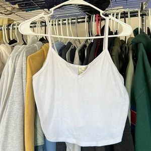 White crop top